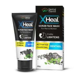 Xheal Activated Charcoal Scrub Face Wash for Men Women