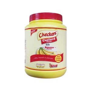 A Carton Of Checkers Custard Premium Banana Flavor